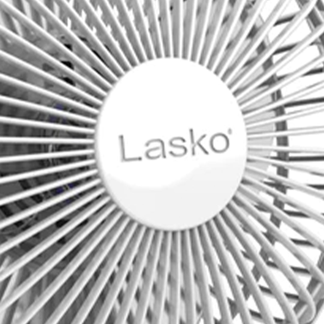 Lasko 6" 2002W 2 Speed Portable Table Fan w/ Storage Tray, White (Open Box) - VMInnovations