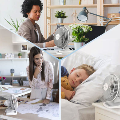 Lasko 6" 2 Speed Personal Portable Table Fan with Storage Tray, White (Used) - VMInnovations