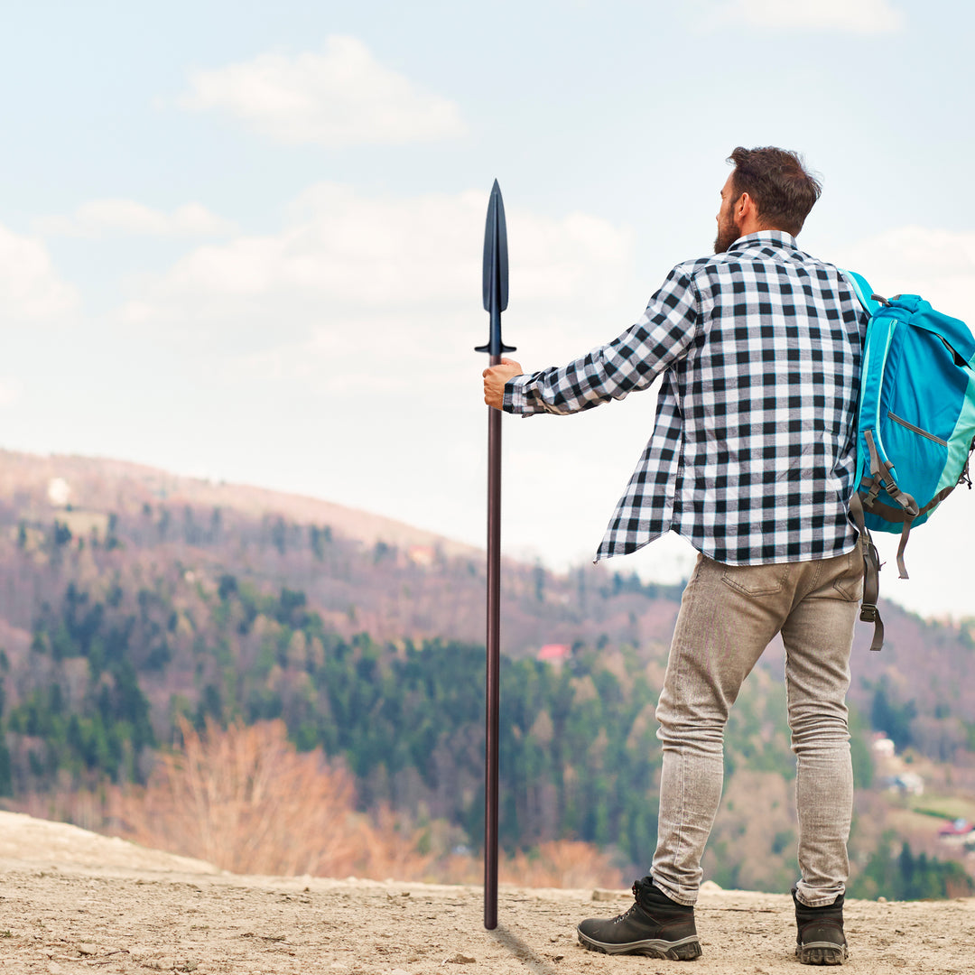 Cold Steel Medium Carbon SK 5 Steel Boar Hunting Spear with Secure Ex Sheath