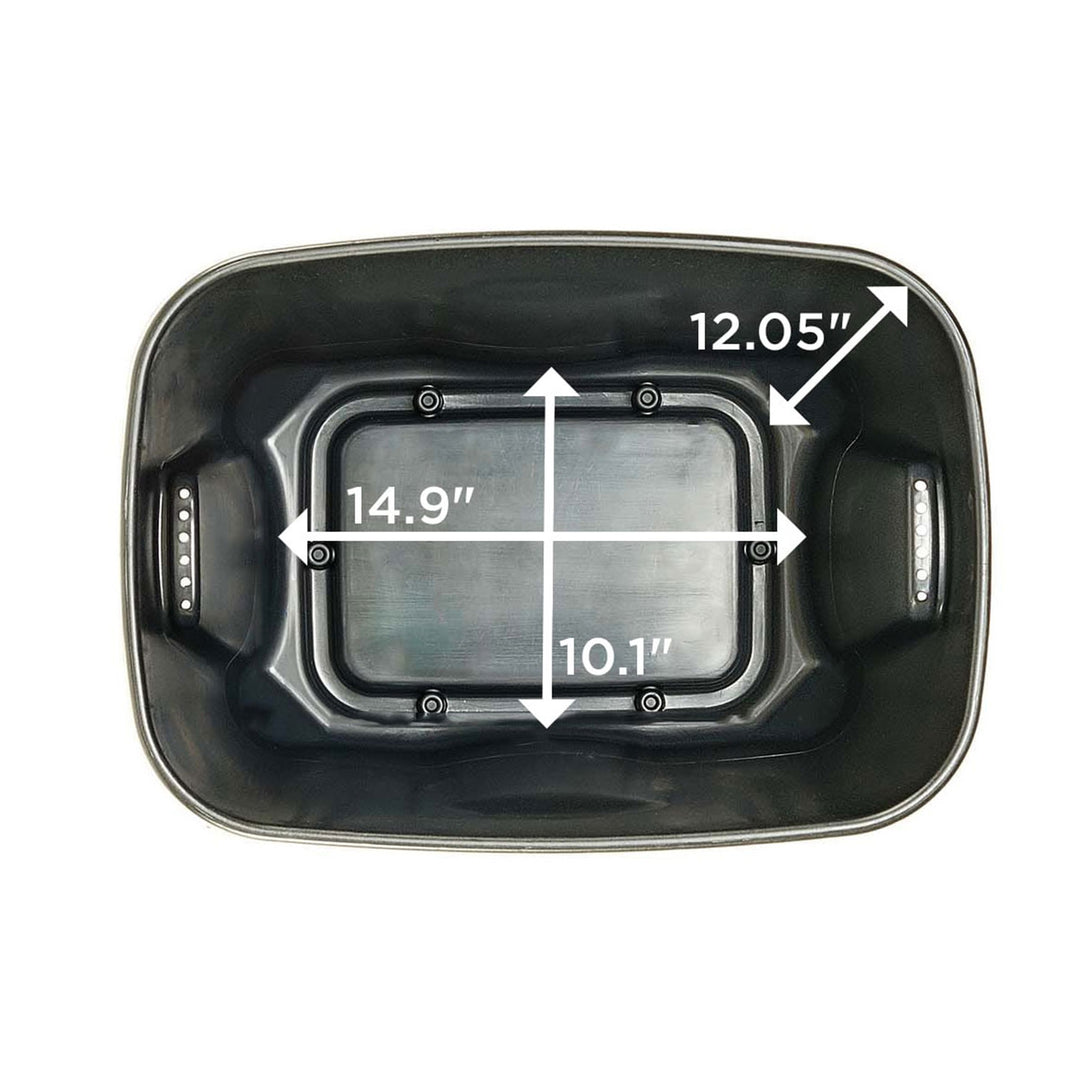 Homz 10 Gallon Durable Molded Plastic Storage Bin with Secure Lid (Open Box) - VMInnovations