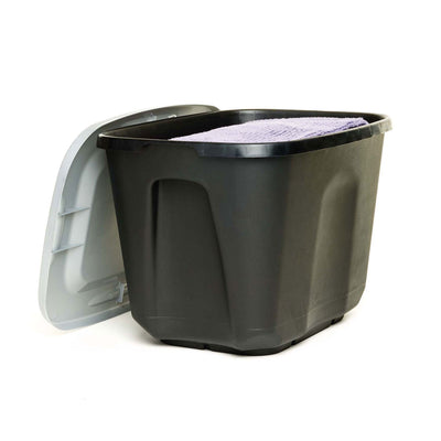 Homz 10 Gallon Durable Molded Plastic Storage Bin with Secure Lid (Open Box) - VMInnovations