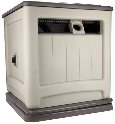 Suncast Swivel Hose Reel Storage Hideaway w/Smart Trak Hose Guide & Bin (3 Pack) - VMInnovations