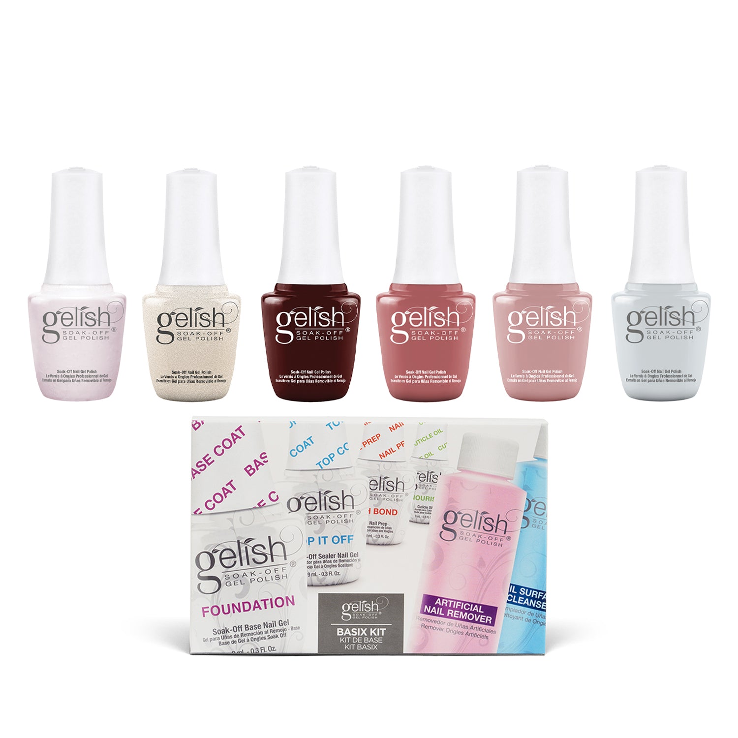 Gelish Spring Out in the Open Collection 9mL Gel Nail Polish & Basix Care Kit - VMInnovations