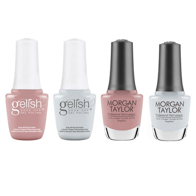 Gelish Mini & Morgan Taylor Out in the Open Gel Polish and Lacquer Set, 4 Pack