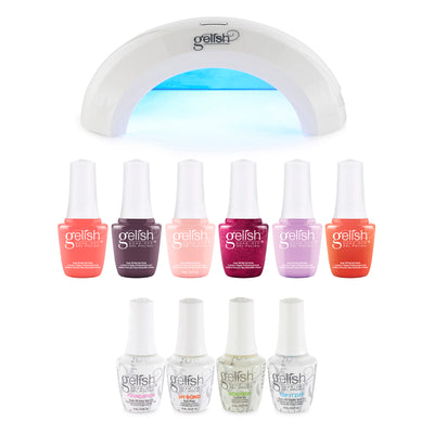 Gelish Mini Fantastic Four Essentials Kit, Sunrise Collection, & LED Light Lamp