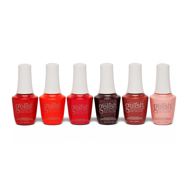 Gelish Mini Collection 9 mL Soak Off Gel Polish Set, Reds of the Year (Open Box)