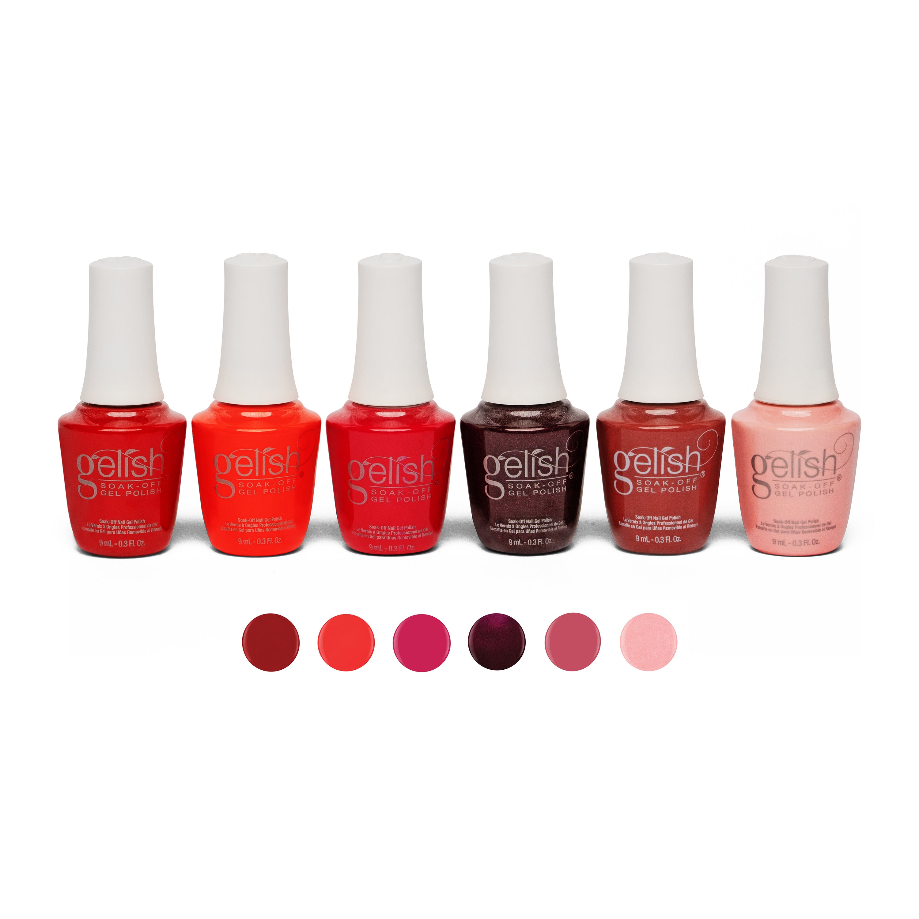 Gelish Complete Manicure Kit w/ 18G LED Curing Light, Terrific Trio & 2022 Reds - VMInnovations