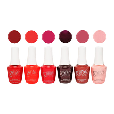 Gelish Nail Curing LED Lamp, Basix Polish Kit, Top Coat Duo, & Reds of the Year - VMInnovations