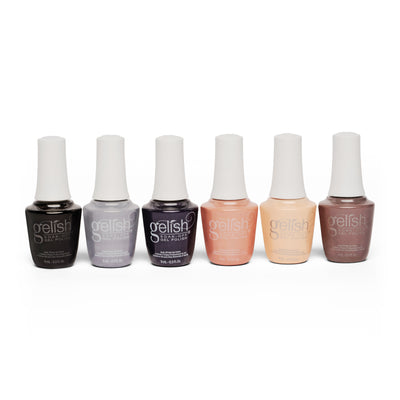 Gelish Mini Neutral Gel Nail Polish Set w/ 110 Stiletto Tips Kit & LED Light - VMInnovations