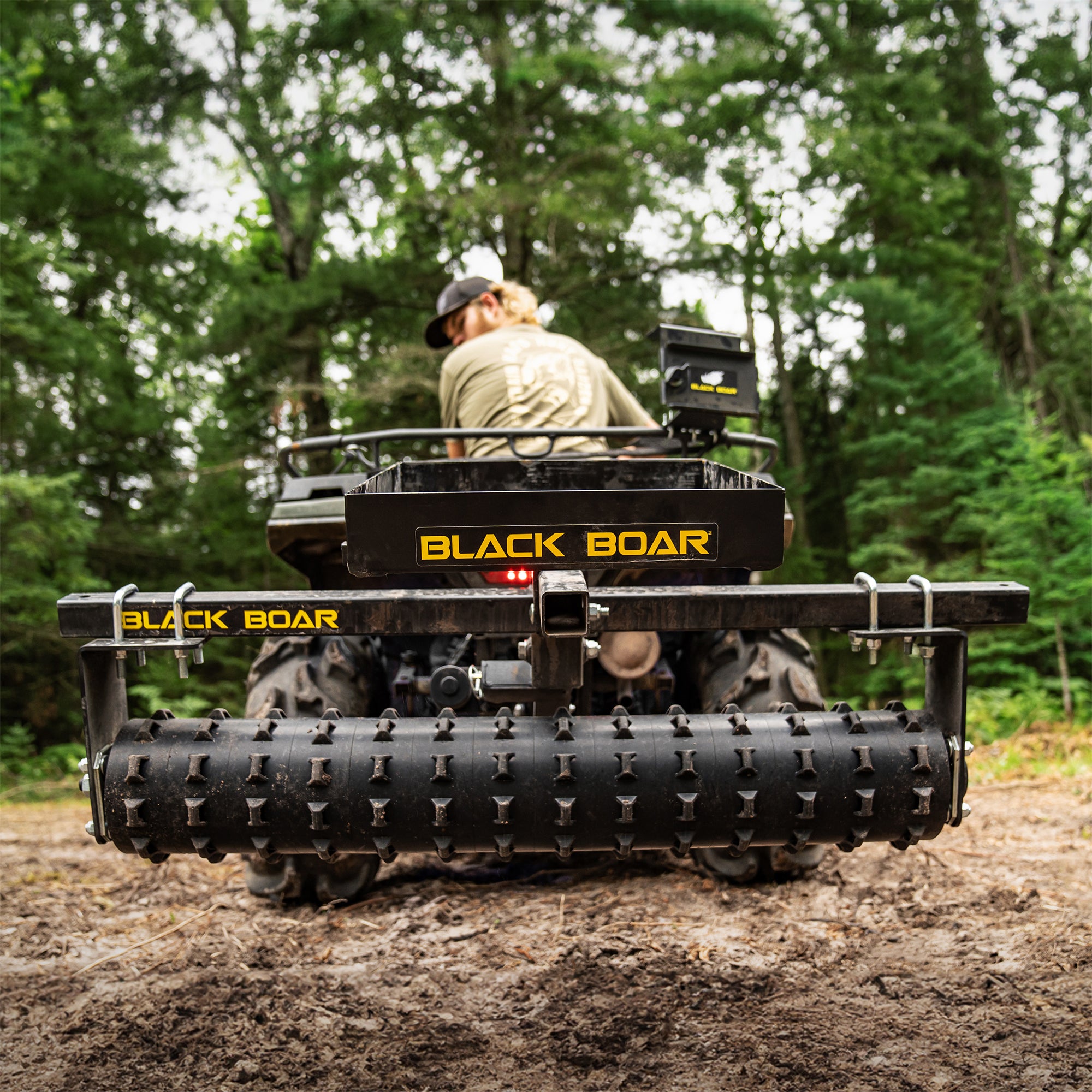Black Boar ATV UTV Steel Agricultural Cultipacker Implement Attachment(Open Box)