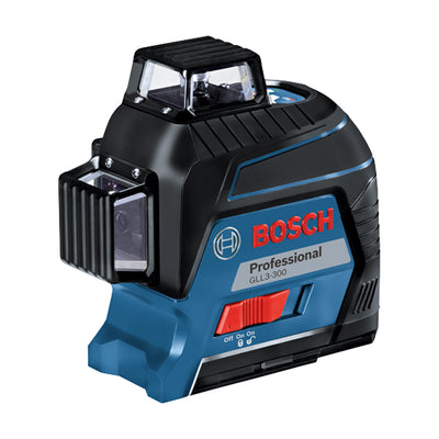 Bosch GLL3-300 360 Degree  3 Plane Leveling and Alignment Line Laser, Red Beam - VMInnovations