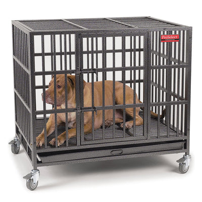 ProSelect Empire Steel Cage Crate for Large Dogs with Tray and Wheels(For Parts)