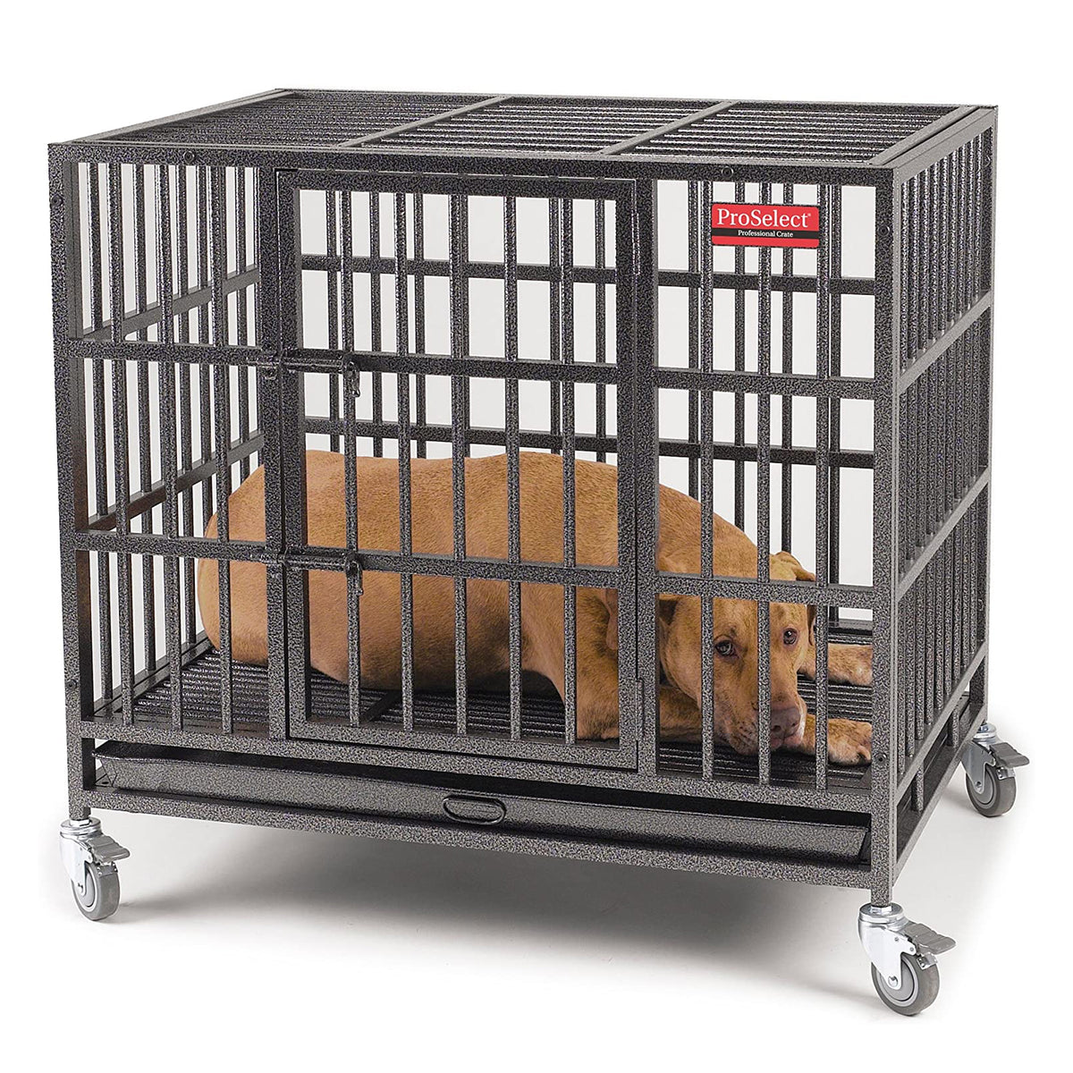ProSelect Empire Steel Cage Crate for Large Dogs with Tray and Wheels(For Parts)
