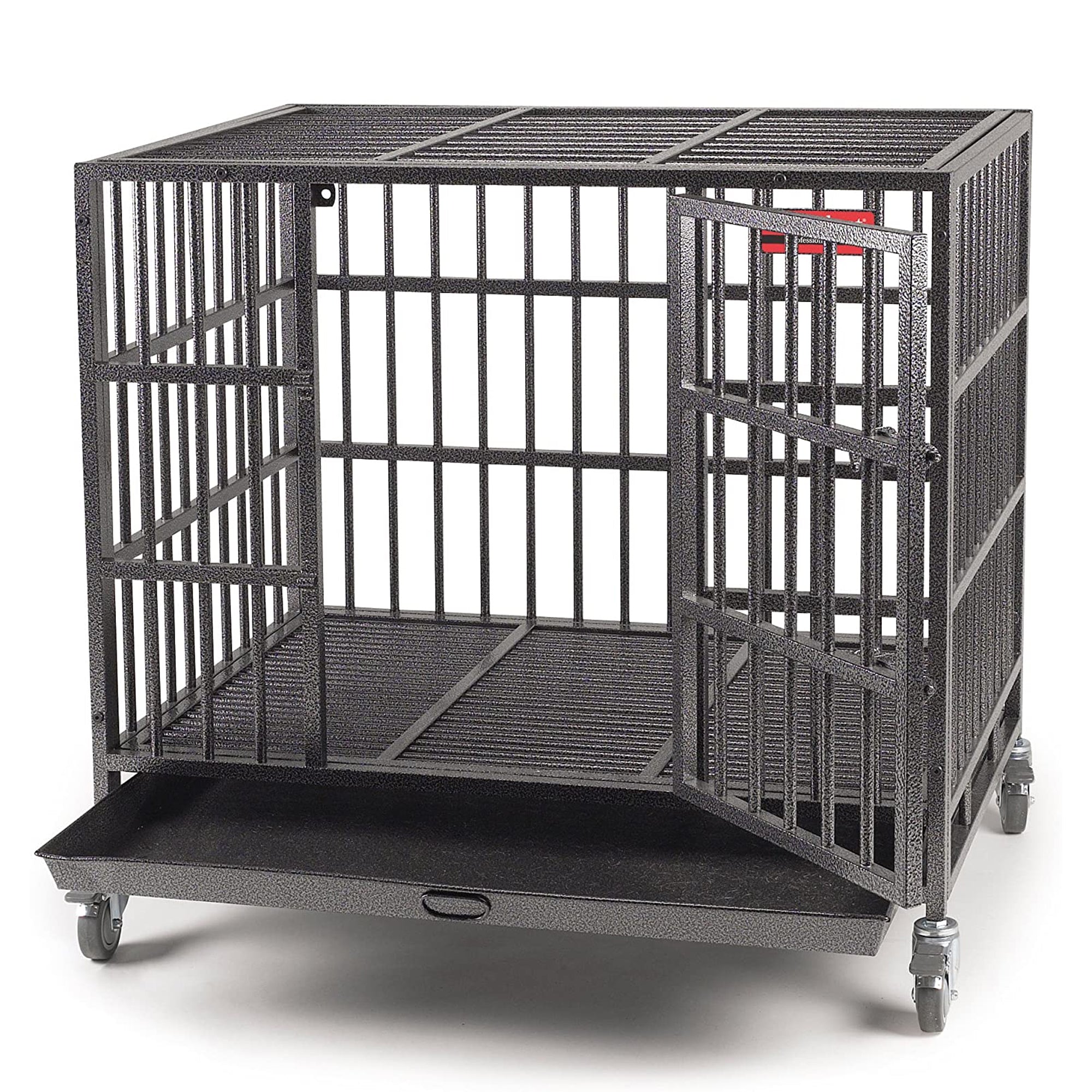 ProSelect Empire Steel Cage for Large Dogs with Tray and Wheels, Black (Used)