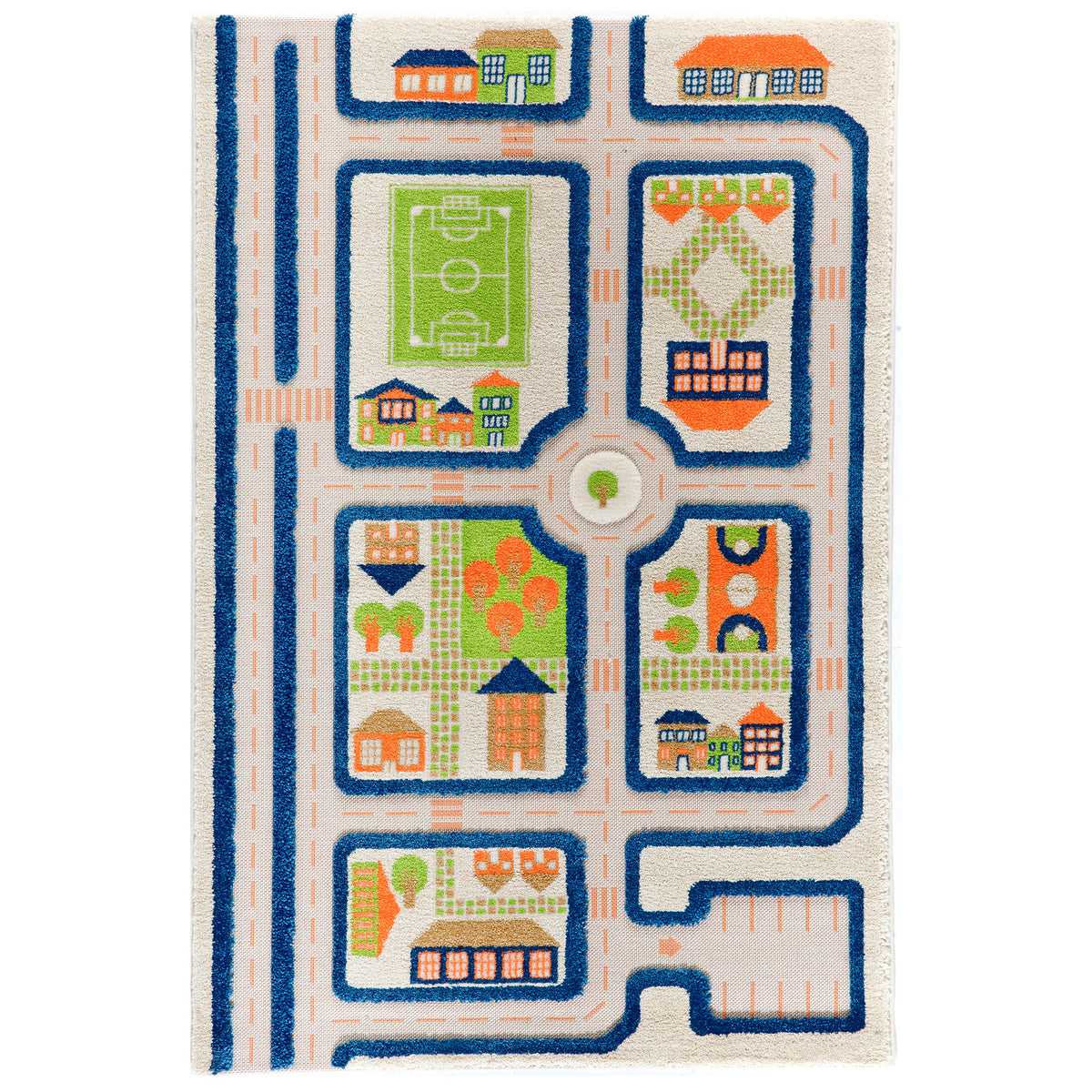 IVI 3D Play Carpets 59 x 39 Inch Traffic Educational Toddler Mat Rug, Medium - VMInnovations