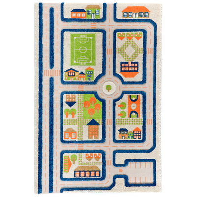 IVI 3D Play Carpets 59 x 39 Inch Traffic Educational Toddler Mat Rug, Medium - VMInnovations