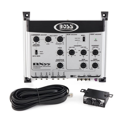BOSS Audio BX55 2/3 Way Car Audio Electronic Crossover Bass w/ Remote (2 Pack)