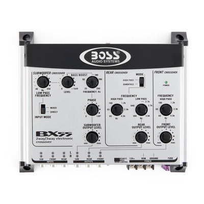 BOSS Audio BX55 2/3 Way Car Audio Electronic Crossover Bass w/ Remote (2 Pack)