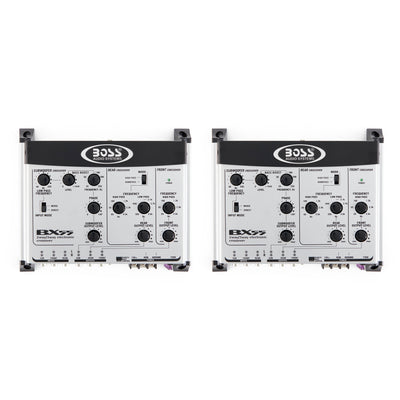 BOSS Audio BX55 2/3 Way Car Audio Electronic Crossover Bass w/ Remote (2 Pack)