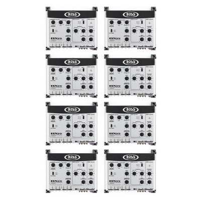 BOSS BX55 2/3 Way Car Audio Electronic Crossover Bass w/Remote Control (8 Pack)