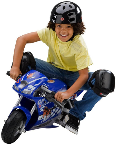 Razor 24V Electric Single Speed Racing Motorcycle Pocket Rocket-Blue(Incomplete)