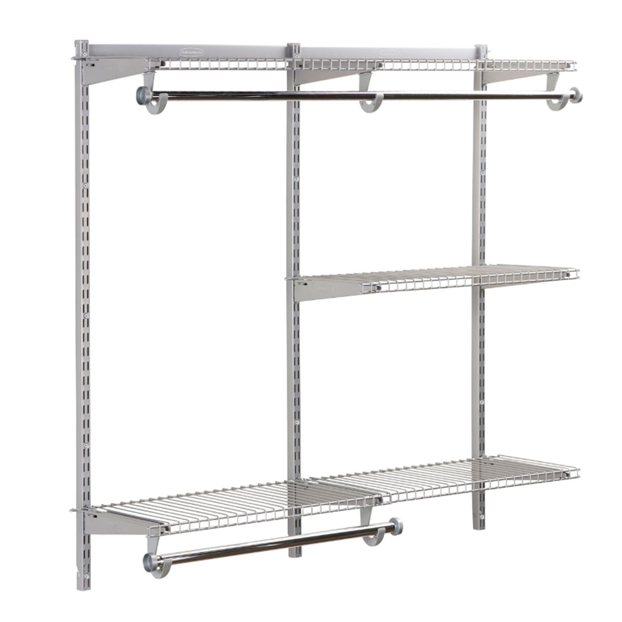 Rubbermaid Classic Custom 4' to 8' Wide Metal Closet Storage Kit (For Parts)