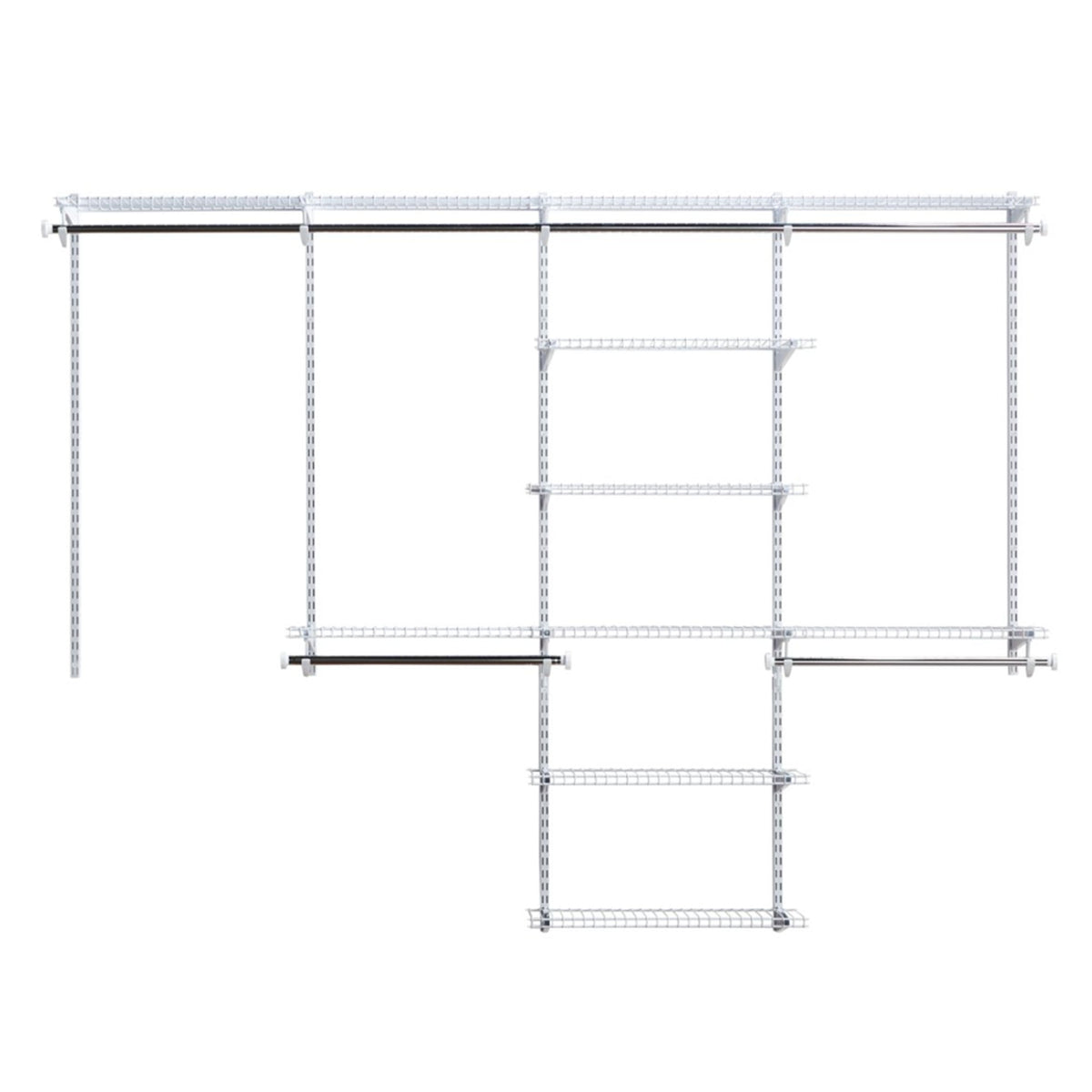 Rubbermaid Classic Custom 4' to 8' Wide Metal Closet Storage Kit (For Parts)