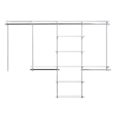 Rubbermaid Classic Custom 4' to 8' Wide Metal Closet Storage Kit (For Parts)