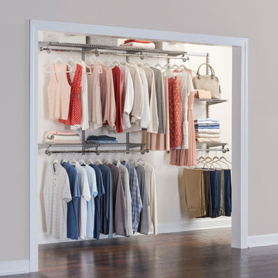 Rubbermaid Classic Custom 4' to 8' Wide Metal Closet Storage Kit (For Parts)