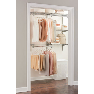 Rubbermaid Classic Custom 4' to 8' Wide Metal Closet Storage Kit (For Parts)