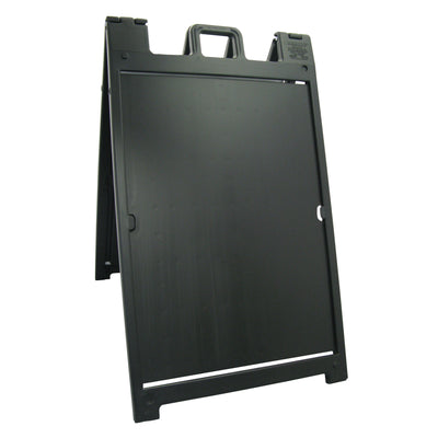 Plasticade Deluxe Signicade Portable Folding Double Sided Sign Stand, Black - VMInnovations