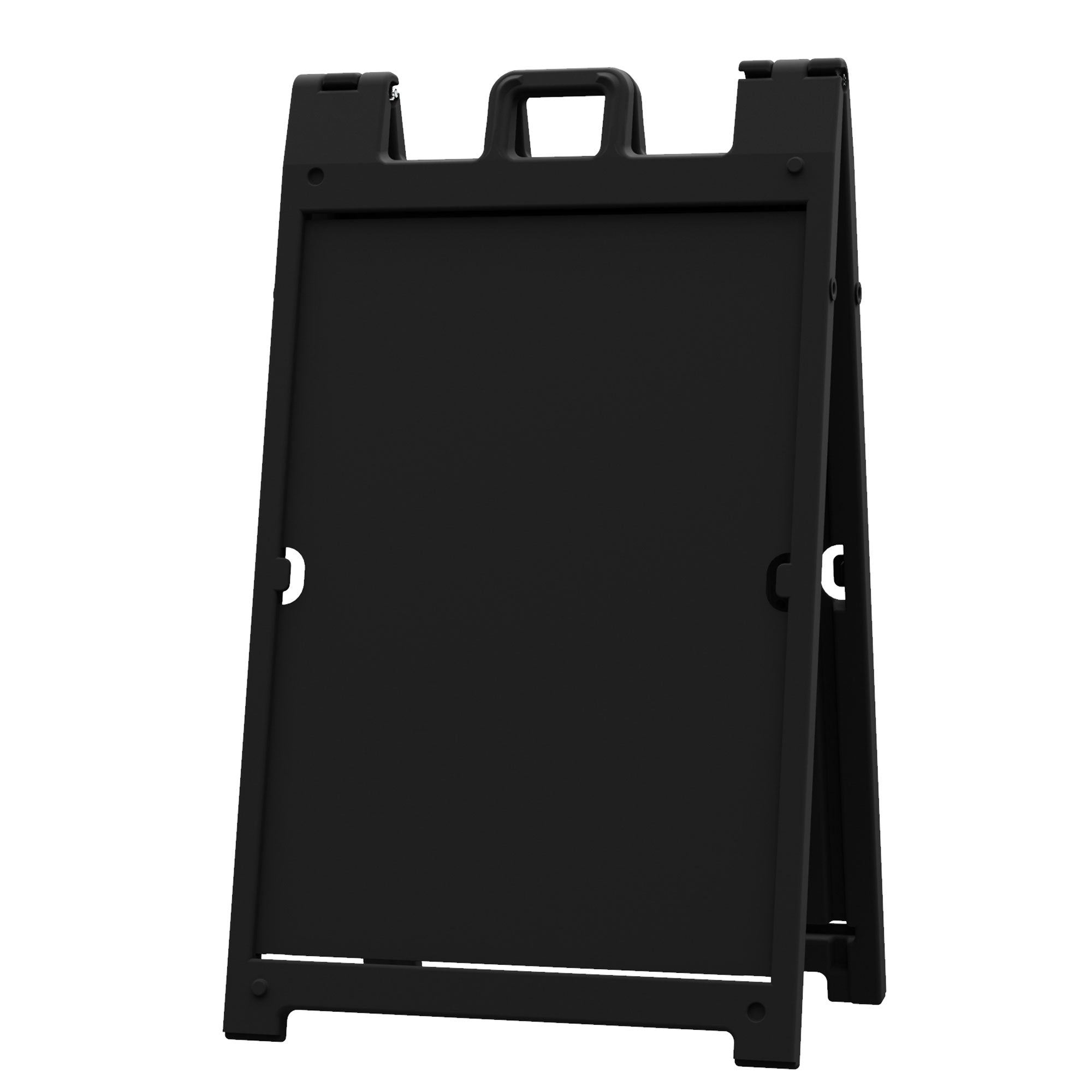 Plasticade Deluxe Signicade Portable Folding Double Sided Sign Stand, Black - VMInnovations