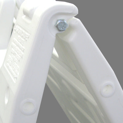 Plasticade Deluxe Signicade Portable Folding Double Sided Sign Stand, White