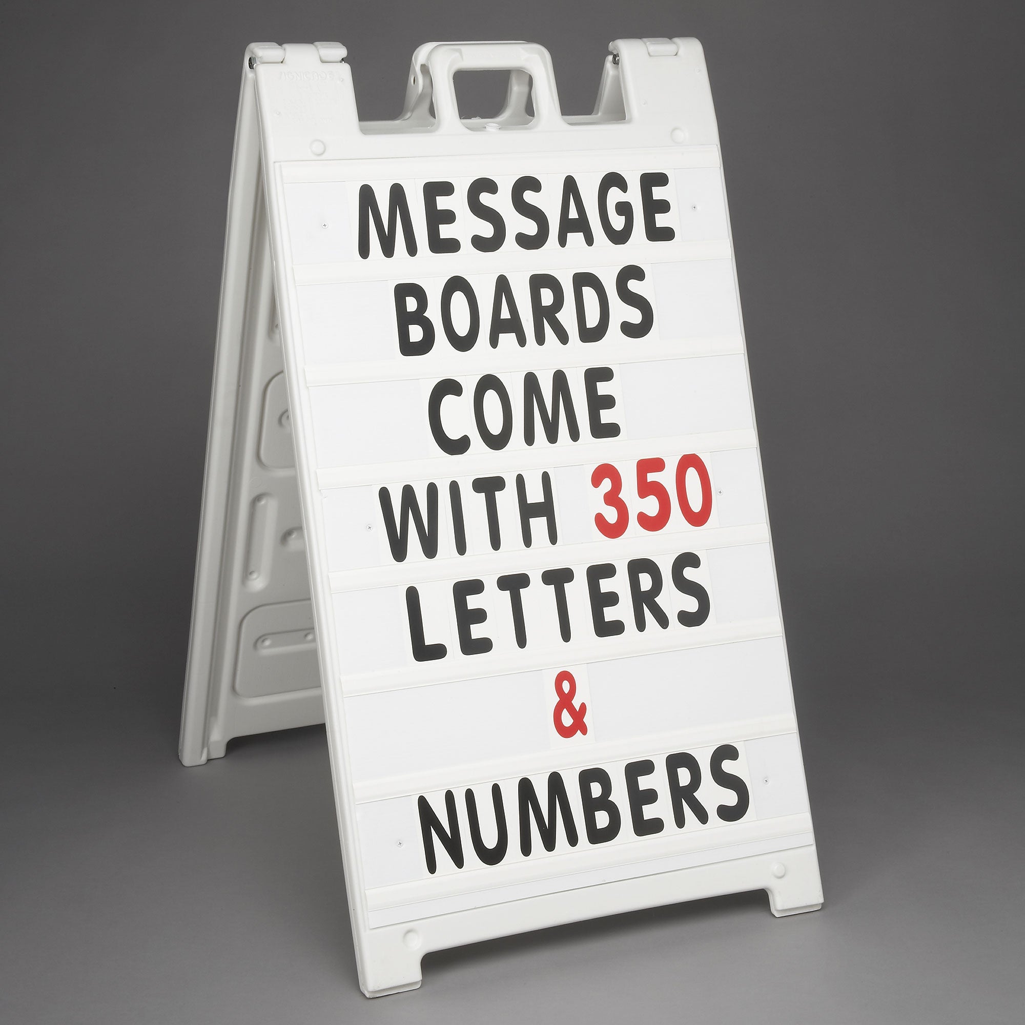 Plasticade Signicade Folding Sidewalk Double Sided Sign Stand, White (Open Box) - VMInnovations