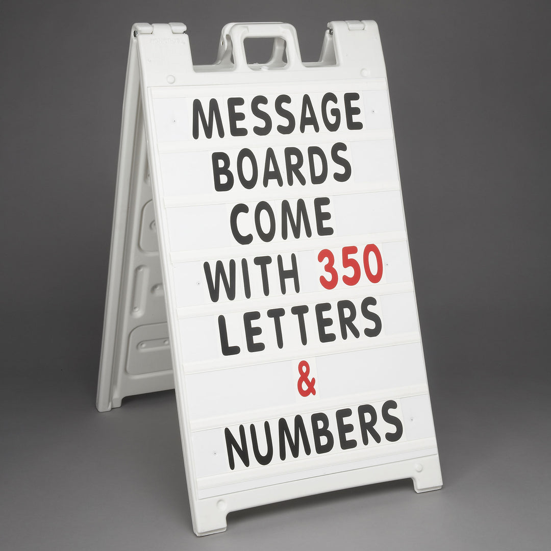 Plasticade Deluxe Signicade Folding Double Sided Sign Stand, White (Used)