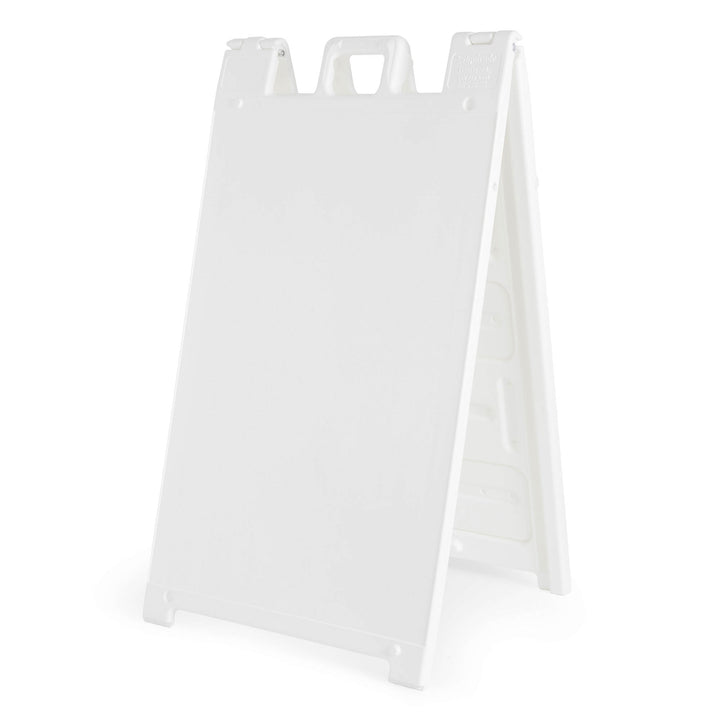 Plasticade Signicade Folding Sidewalk Double Sided Sign Stand, White (Open Box)