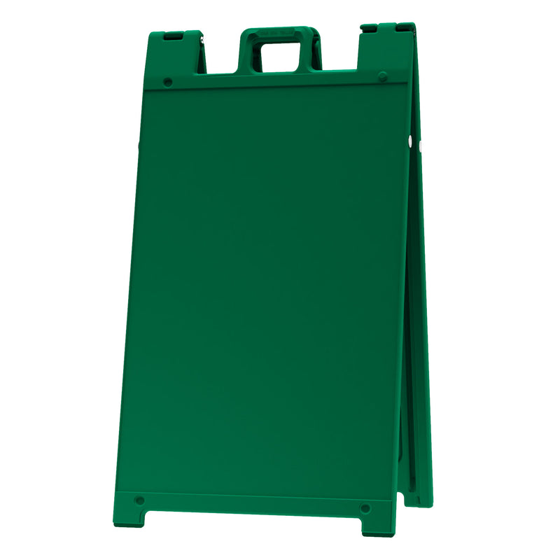 Plasticade Signicade Portable Folding Sidewalk Double Sided Sign Stand, Green