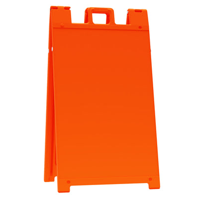 Plasticade 130-O Signicade A Frame Plain Portable Folding Sidewalk Sign, Orange - VMInnovations