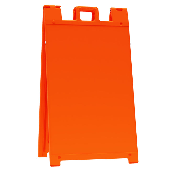 Plasticade 130-O Signicade A Frame Plain Portable Folding Sidewalk Sign, Orange