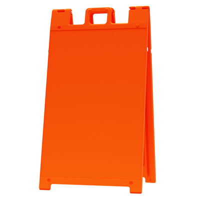 Plasticade 130-O Signicade A Frame Plain Portable Folding Sidewalk Sign, Orange - VMInnovations