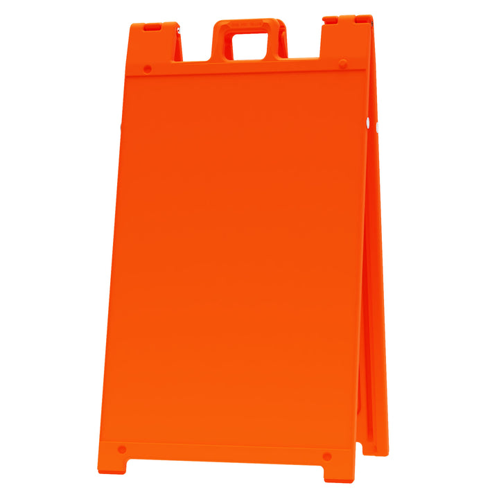 Plasticade 130-O Signicade A Frame Plain Portable Folding Sidewalk Sign, Orange