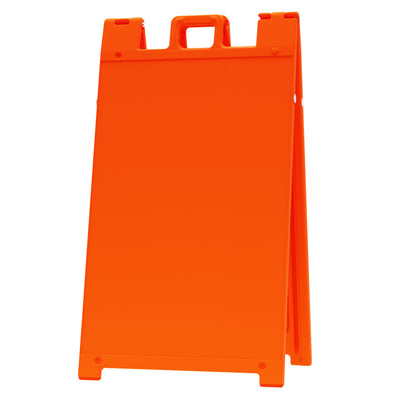 Plasticade 130-O Signicade A Frame Plain Portable Folding Sidewalk Sign, Orange