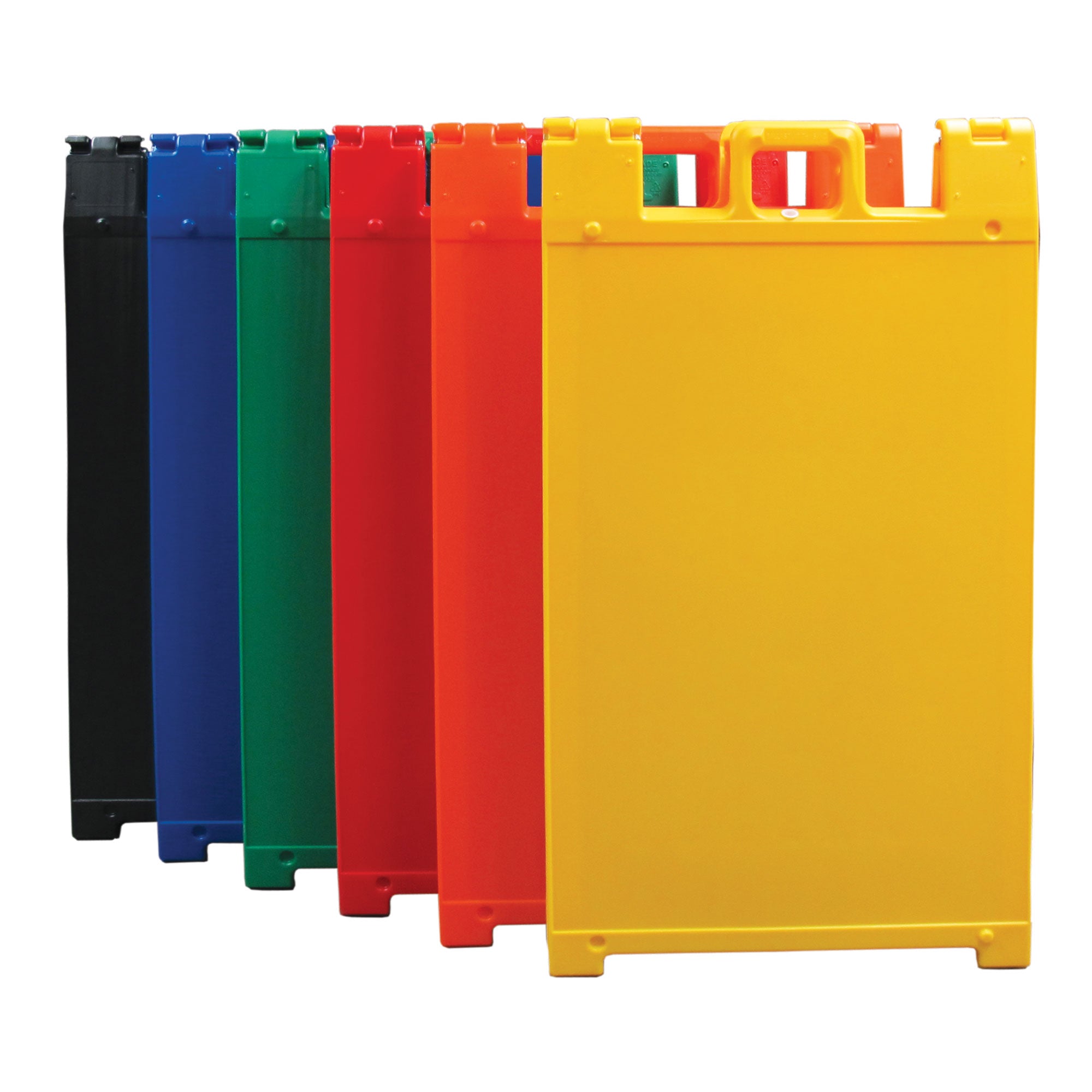 Plasticade 130-O Signicade A Frame Plain Portable Folding Sidewalk Sign, Orange - VMInnovations