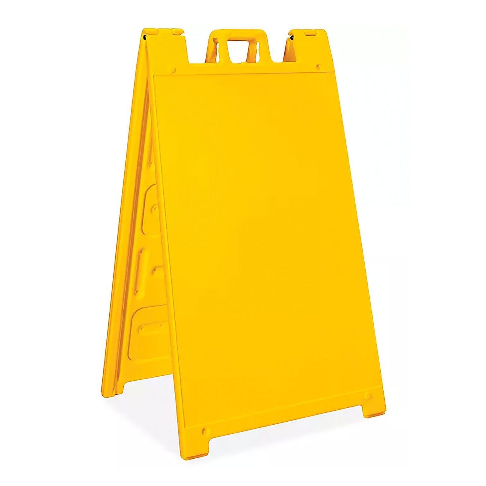 Plasticade 130-Y Signicade A Frame Plain Portable Folding Sidewalk Sign, Yellow - VMInnovations