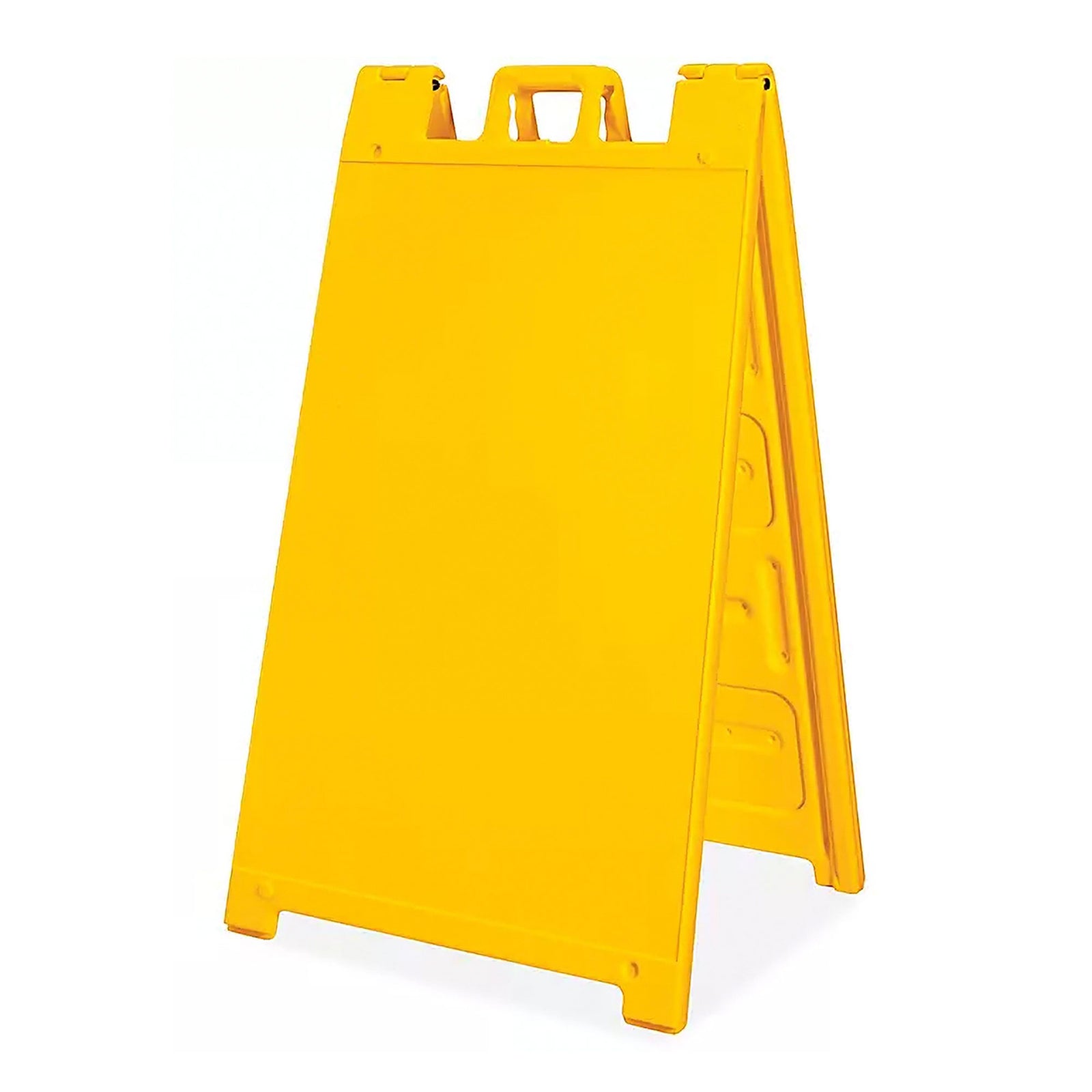 Plasticade 130-Y Signicade A Frame Plain Portable Folding Sidewalk Sign, Yellow - VMInnovations