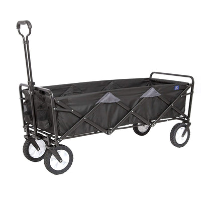 Mac Sports Xtender 52" Extra Long Collapsible Utility Storage Wagon Cart, Black