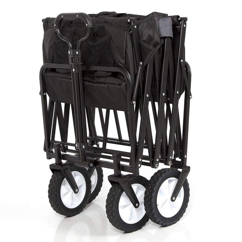 Mac Sports Xtender 52" Extra Long Collapsible Utility Storage Wagon Cart, Black