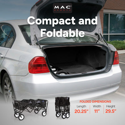 Mac Sports 52 Inch Extra Long Xtender Utility Storage Wagon, Black (Open Box)