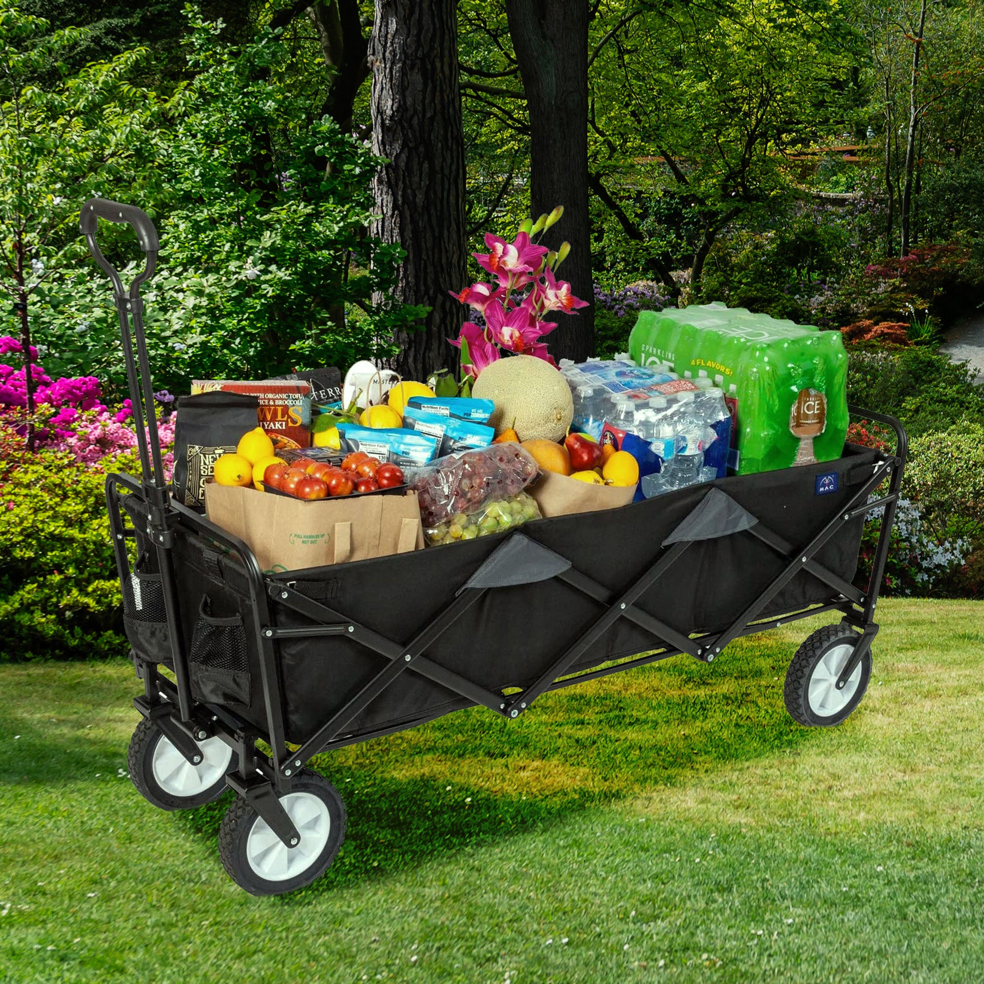 Mac Sports Xtender 52" Extra Long Utility Storage Wagon Cart, Black (For Parts)
