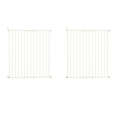 Scandinavian Pet Design Streamline Extra Tall 42" Pet Gate, White (2 Pack)